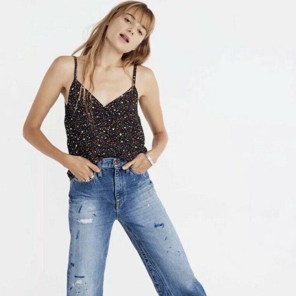 Madewell button down cami in starry night
